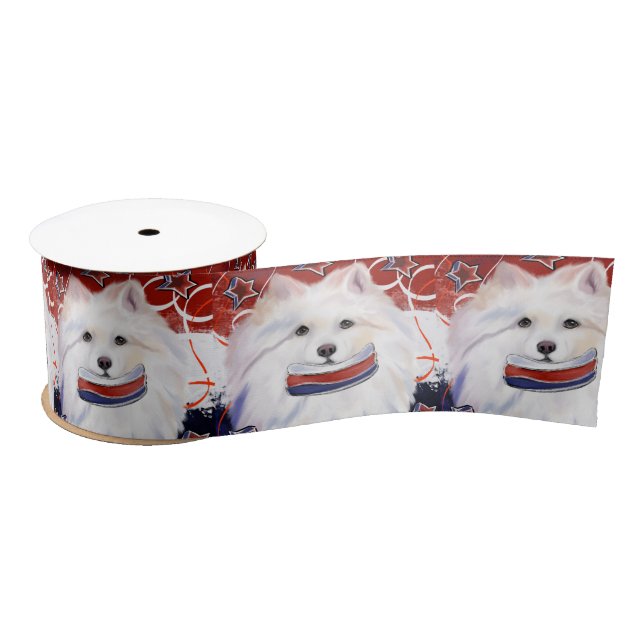 American Eskimo Dog  Satin Ribbon (Spool)