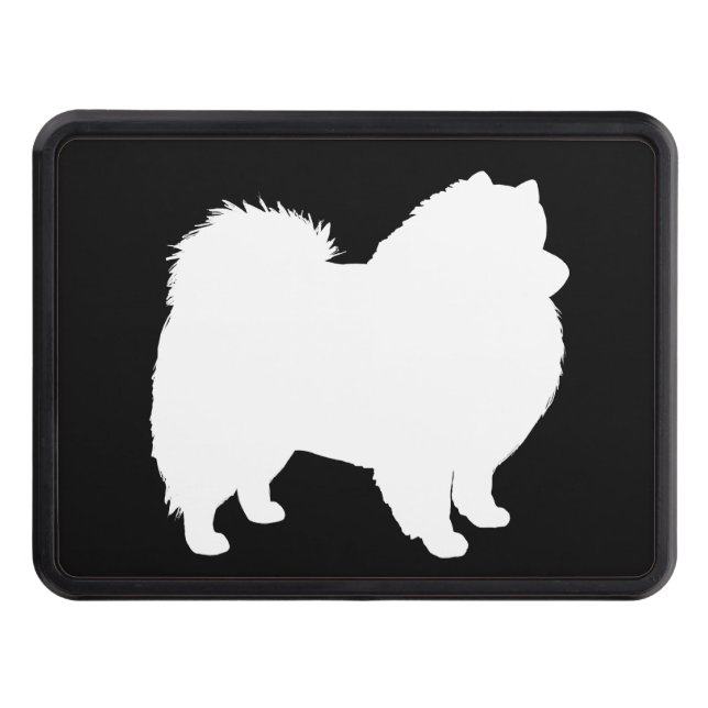 American Eskimo Dog Silhouette Trailer Hitch Cover (Front)