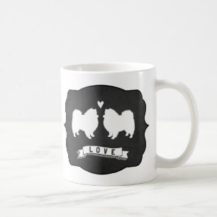American Eskimo Dog Silhouettes Eskies Love Coffee Mug