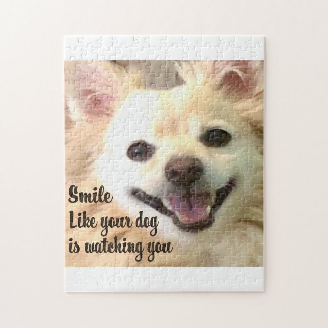 American Eskimo dog smile  Jigsaw Puzzle (Vertical)