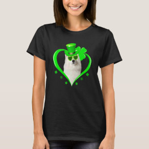 American Eskimo Dog St Patrick S Day Shamrock Cost T-Shirt