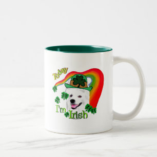 American Eskimo Dog St Patricks Two-Tone Coffee Mug