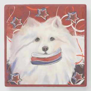 American Eskimo Dog  Stone Coaster
