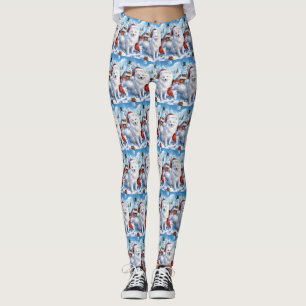 American Eskimo Dog Winter Wonderland Christmas Leggings