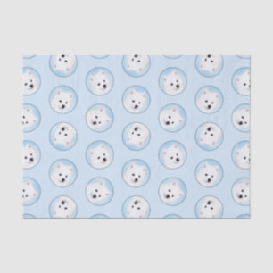 American Eskimo Eskie Puppy Painting Cute Dog Art  Tissue Paper