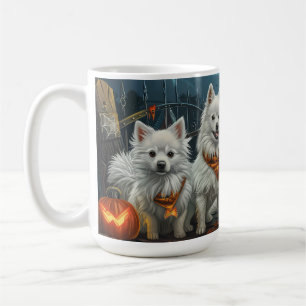 American Eskimo Halloween Spooky Coffee Mug