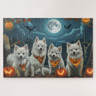 American Eskimo Halloween Spooky  Jigsaw Puzzle