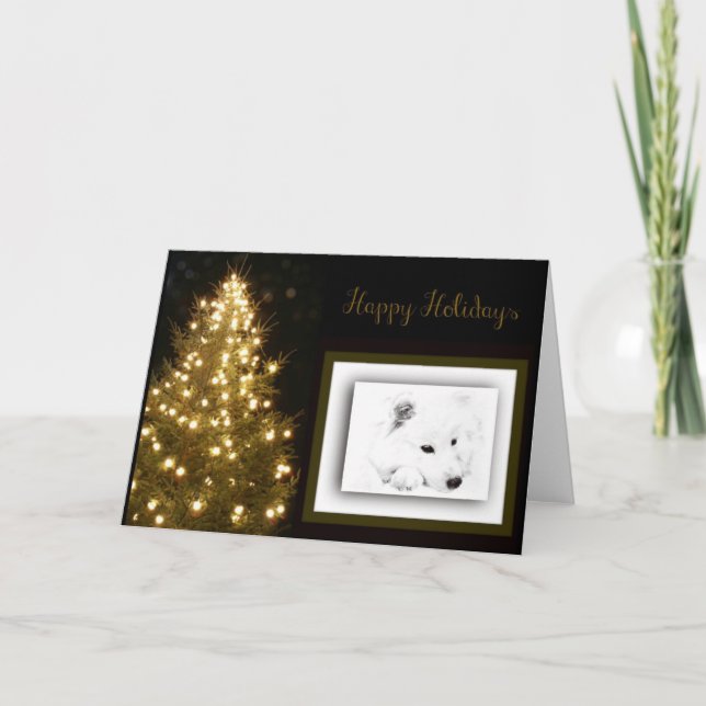American Eskimo Holiday Card (Front)