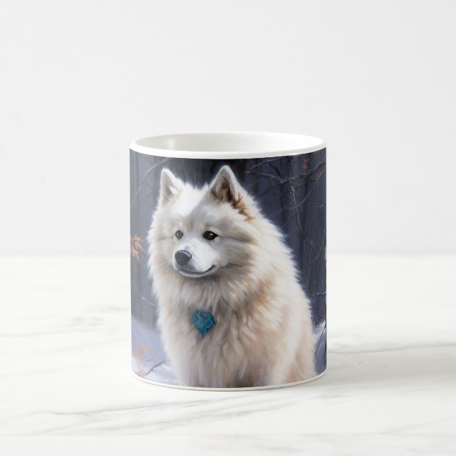 American Eskimo Let It Snow Christmas  Coffee Mug (Center)