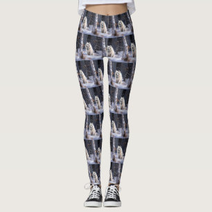 American Eskimo Let It Snow Christmas Leggings