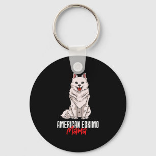 American Eskimo Mama Keychain