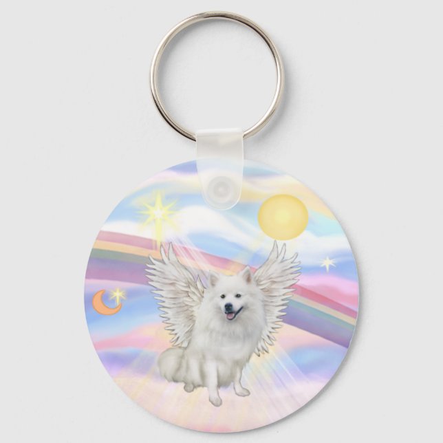 American Eskimo Spitz Keychain (Front)