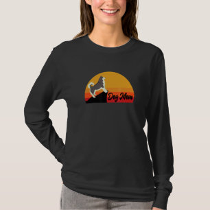 American Eskimo Sunset Dog Mom Pet Mountain Orange T-Shirt