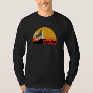 American Eskimo Sunset Dog Mom Pet Mountain Orange T-Shirt