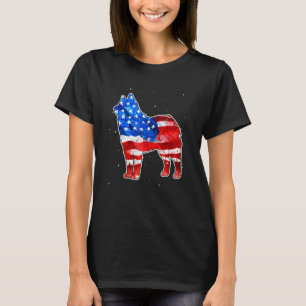 American Eskimo Tie Dye American Flag Patriotic 4t T-Shirt