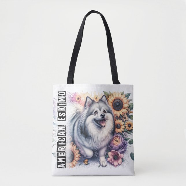 American Eskimo Tote Bag (Front)