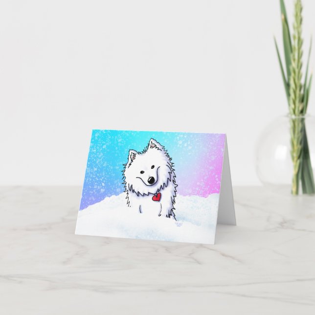 American Eskimo Winter Snow Card (Front)