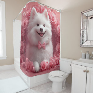 American Eskimo with Roses - Valentine's Day