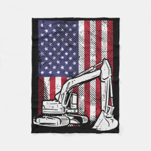 American Excavator Fourth Boys 4th Of July Toddler Fleece Blanket