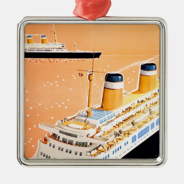 American Export Lines Metal Ornament (Front)