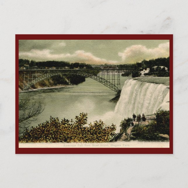 American Falls, Goat Island, Niagara Falls 1906 Vi Postcard (Front)