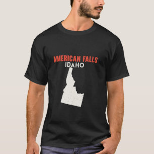 American Falls Idaho USA State America Travel Idah T-Shirt