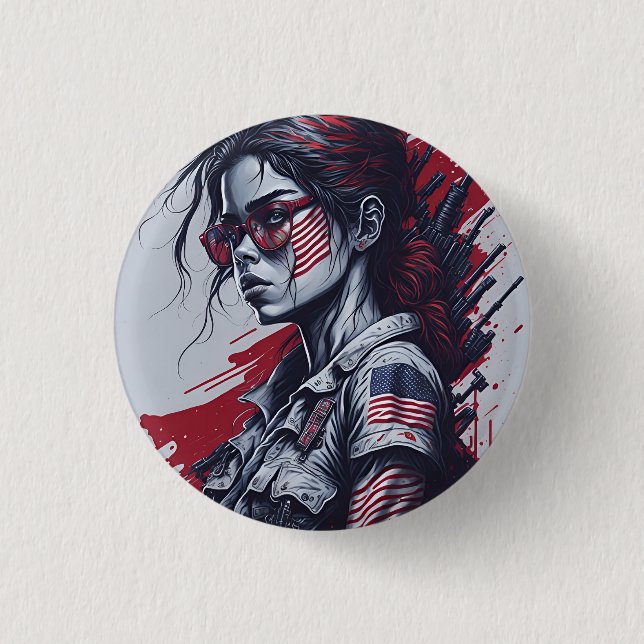 american fan 10 1 inch round button (Front)