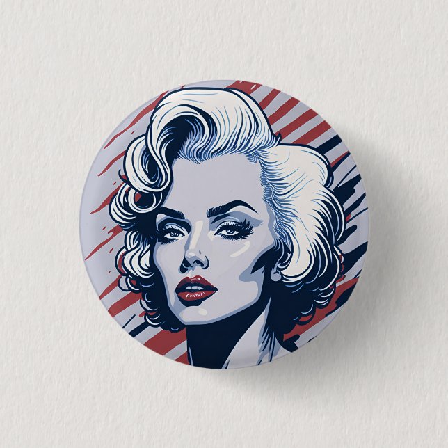 american fan 5 1 inch round button (Front)