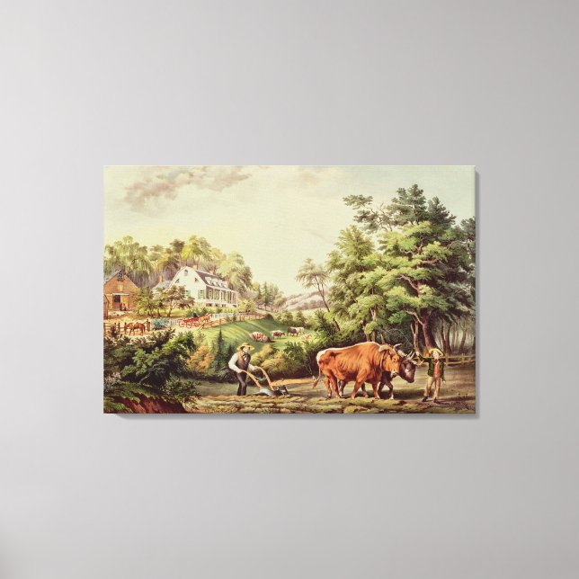 American Farm Scenes Canvas Print (Front)