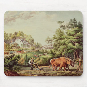 American Farm Scenes Mouse Pad