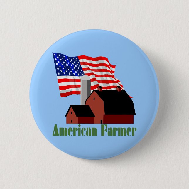 American Farmer 2 Inch Round Button (Front)