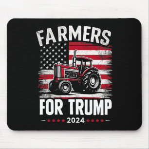 American Farmers For Trump Election Usa Flag  Mouse Pad