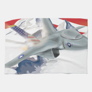 American fighter Jet Kitchen Towel