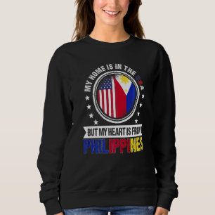 American Filipino Flag Heart Phillipines American Sweatshirt