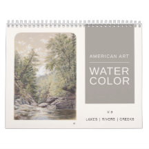 American Fine Art Watercolor Lakes Rivers Creeks