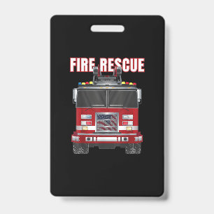 American Fire Rescue Firefighter Department Truck Badge