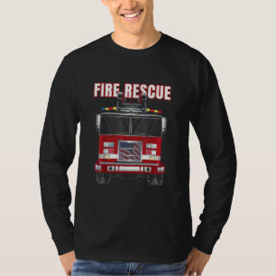 American Fire Rescue Firefighter Department Truck T-Shirt