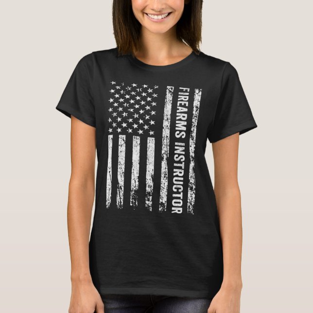 American Firearms Instructor Gun Range Safety Offi T-Shirt (Front)