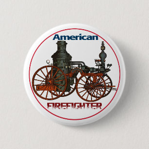 American Firefighter 2 Inch Round Button