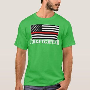 American Firefighter Fire Fighter US Flag Fireman1 T-Shirt