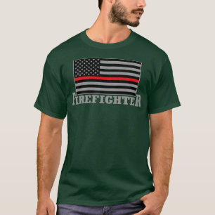 American Firefighter Fireman US Flag Fire Fighter T-Shirt