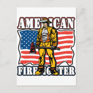 American Firefighter Postcard