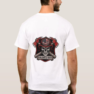 American Firefighter Skull Axes T-Shirt