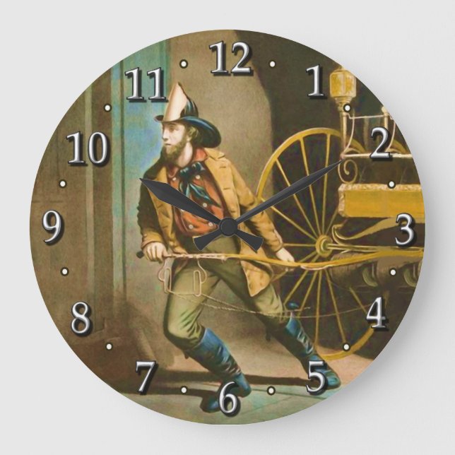 American Firefighter Style 2 Clock (Front)