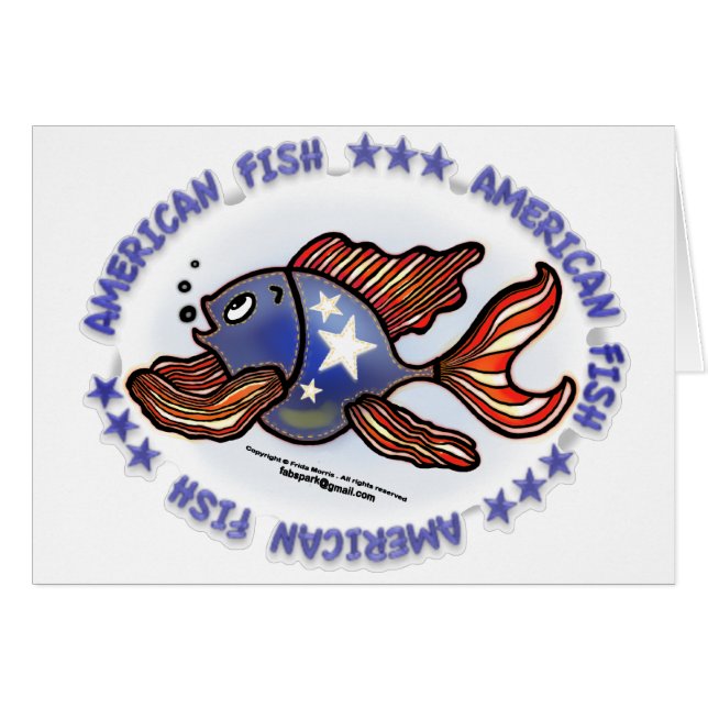 AMERICAN FISH, RED WHITE BLUE FISH (Front Horizontal)
