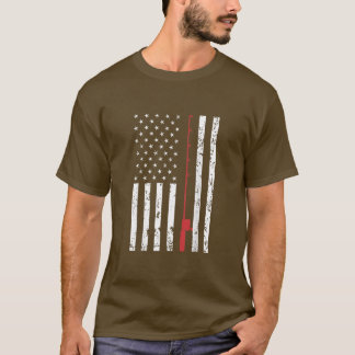 American Fishing Rod Flag Fisherman Us 26 T-Shirt