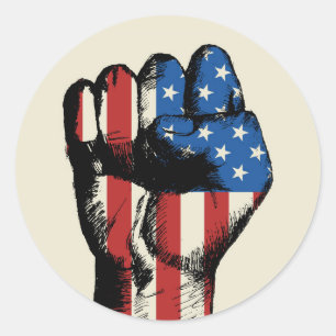 American Fist Classic Round Sticker