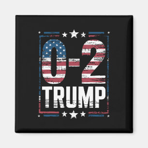 American Flag 0-2 Trump 2024  Magnet
