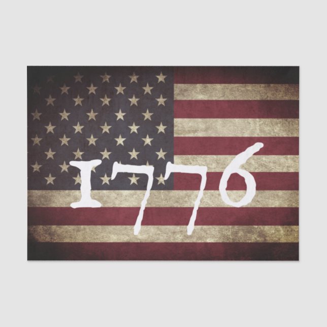 American Flag 1776   Tissue Paper (Front)