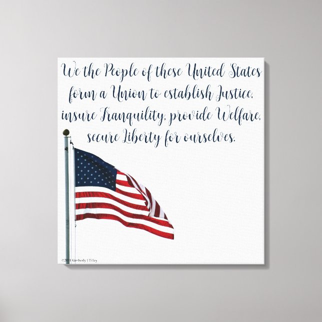 American Flag 2371 Canvas Print (Front)